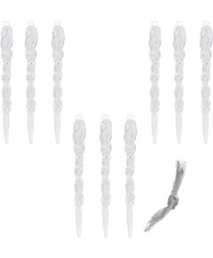 Ziemassvētku lāstekas Springos CA0747 10cm 9 gab  Eglīšu rotājumi