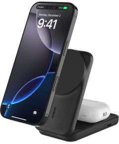 Belkin   UltraCharge 25w Qi2 2in1 Magnetic Charger plus USB-C Black Bezvadu telefonu lādētāji