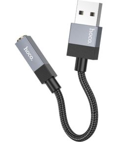 Hoco   Adapter AUX USB A (male) to Jack 3,5 mm (female) Hoco UPA32D black Дата USB-кабели