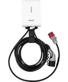Walle 16S elektroauto uzlādes stacija ar barošanas kabeli, 11 kW, 3x16 A, 3 fāžu, Type2, 5 m, balta Elektro Auto lādēšanas piederumi