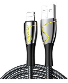 USB Cable for Lightning Joyroom S-1230K6 2.4A 1.2m (Black) Data USB kabeļi