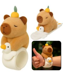 Leantoys Pluszowa Opaska Samozaciskowa Na Rękę Gęś z Kapibarą Mīkstās rotaļlietas