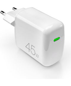 Wall Charger Super Mini GaN USB-C, 45W by Puro White Jaunumi - Viedierices