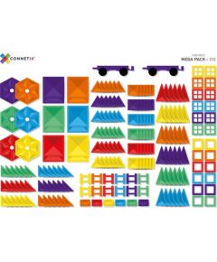 Textar CONNETIX Rainbow Mega Pack 212 el klocki magnetyczne 3+ Konstruktori 