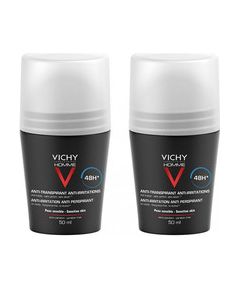 Vichy Men Homme 48H Deo roll-on Anti-Transpirant Extra Sensitive ( 2 pcs ) - Deodorant for sensitive skin 50ml Smaržas - NESAKĀRTOTS