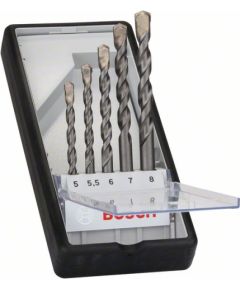 Betona urbju komplekts Bosch Silver Percussion; 5-8 mm; 5 gab. Piederumi urbjiem