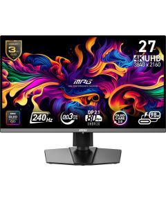 Monitor MSI MPG 272URX QD-OLED 27" Gaming/4K Matte Panel QD-OLED 3840x2160 16:9 240 ?? 0.03 ms Swivel Pivot Height adjustable Tilt Colour Black MPG272URXQD-OLED LED / LCD мониторы