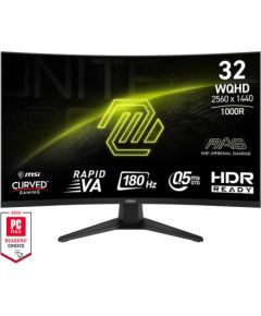 LCD Monitor MSI MAG 325CQF 31.5" Gaming/Curved Panel VA 2560x1440 16:9 180Hz 0.5 ms MAG325CQF LED / LCD мониторы
