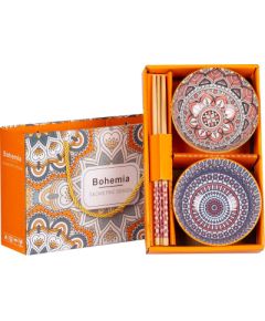 Komplekts BOHEMIA - 2 bļodas un irbulīši, krāsains Jaunumi, mēbeles, māja