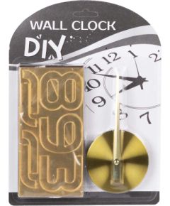 Wall clock DIY sticker, gold Часы на стене
