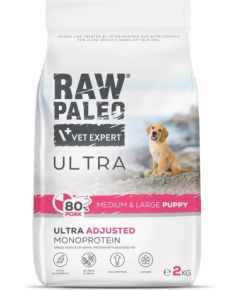 RAW PALEO Ultra Pork Medium & Large Puppy - dry dog food - 2kg Suņu barība
