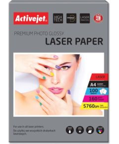 Activejet AP4-160G100L photo paper for laser printers; A4; 100 pcs Tapes - Adatu / Matrix printeriem