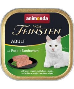 ANIMONDA Vom Feinsten Adult Turkey and rabbit - wet cat food - 100g Kaķu konservi
