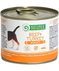 NATURE'S PROTECTION Adult Beef and Turkey - wet dog food - 200 g Suņu barība