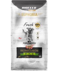 Biofeed EUPHORIA Fresh Adult Turkey with lamb M/L - dry dog food - 50g Suņu barība