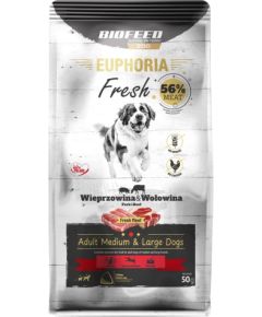 Biofeed EUPHORIA Fresh Adult Pork with beef M/L - dry dog food - 50g Suņu barība