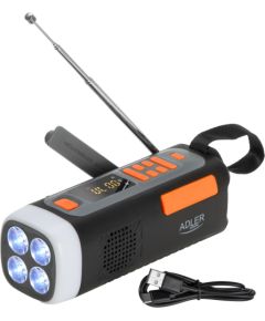 Adler AD 1920 Pārnēsājams radio-lukturis ar dinamo funkciju Jaunumi - Audio-Video