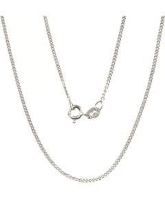 Sudraba ķēdīte Kartjē 1.5 mm, dimantu apstrādājums #2400108(PRh-Gr), Sudrabs 925°, rodijs (pārklājums), garums: 50 cm, 2.5 gr. Ķēdītes