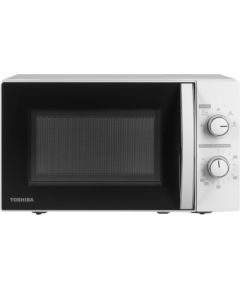 Mikroviļņu krāsns Toshiba MW MM20PWH, 20 L, ar mehānisko vadību, 800 W jaudu Mikroviļņu krāsnis