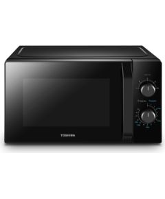 Mikroviļņu krāsns Toshiba MW2 MM20PBK, 20 L, ar mehānisko vadību, 800 W jaudu Mikroviļņu krāsnis