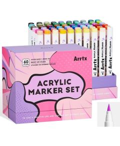 Acrylic Marker Pens ARRTX, 60 Colors, Anime Colors Marķieri