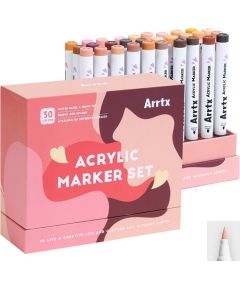 Acrylic Marker Pens ARRTX 30C, 30 Colours, Skin Tone Marķieri