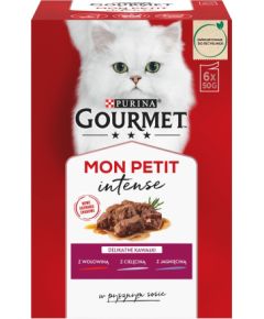Purina GOURMET Mon Petit Meat Mix - wet cat food - 6 x 50 g Kaķu konservi
