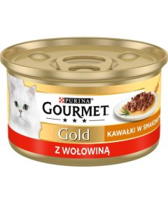 Purina GOURMET Gold Sauce Delight Beef - wet cat food - 85 g Kaķu konservi