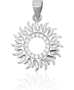 Sudraba kulons #2302037(PRh-Gr)_CZ, Sudrabs 925°, rodijs (pārklājums), Cirkoni, 1.4 gr. Sieviešu