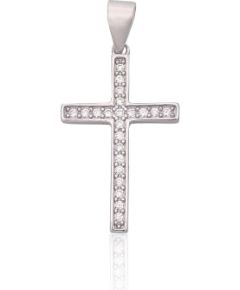 Sudraba kulons #2302033(PRh-Gr)_CZ, Sudrabs 925°, rodijs (pārklājums), Cirkoni, 1 gr. Krustiņi un ikonas