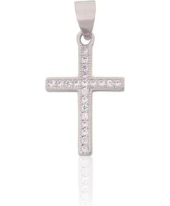 Sudraba kulons #2302030(PRh-Gr)_CZ, Sudrabs 925°, rodijs (pārklājums), Cirkoni, 1 gr. Krustiņi un ikonas