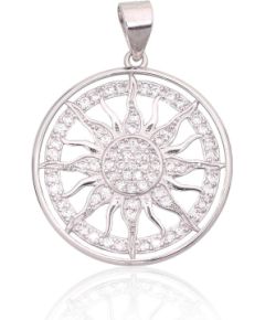 Sudraba kulons #2301993(PRh-Gr)_CZ, Sudrabs 925°, rodijs (pārklājums), Cirkoni, 2.5 gr. Sieviešu