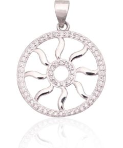 Sudraba kulons #2301992(PRh-Gr)_CZ, Sudrabs 925°, rodijs (pārklājums), Cirkoni, 2.1 gr. Sieviešu