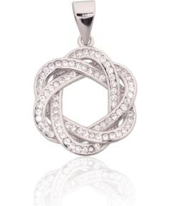 Sudraba kulons #2301989(PRh-Gr)_CZ, Sudrabs 925°, rodijs (pārklājums), Cirkoni, 2.1 gr. Sieviešu