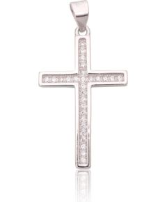 Sudraba kulons #2301980(PRh-Gr)_CZ, Sudrabs 925°, rodijs (pārklājums), Cirkoni, 1.5 gr. Krustiņi un ikonas