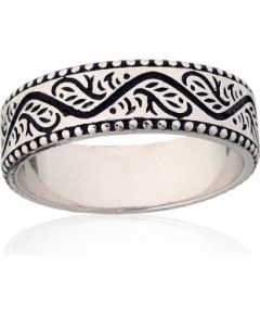 Серебряное кольцо #2101997(POx-Bk), Серебро 925°, оксид (покрытие), Размер: 17.5, 4.1 гр. Sieviešu