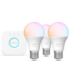 Philips Hue E WCA 806 A60 E27 3kit EU E27 8 W 16 million colours, White and colour light Viedās lampas un spuldzes