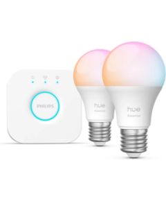 Philips Hue E WCA 806 A60 E27 2kit EU E27 8 W 16 million colours, White and colour light Viedās lampas un spuldzes