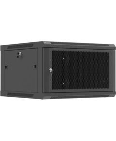 Lanberg Wall mounted installation cabinet 19" 6U 600X600 WF01-6606-23B Black Serveri un to komponentes