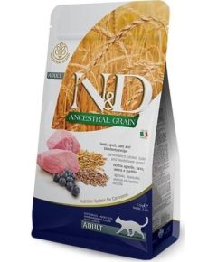 Farmina N&D ANCESTRAL GRAIN CAT LAMB, SPELT, OATS AND BLUEBERRY ADULT 1,5kg Kaķu sausā barība