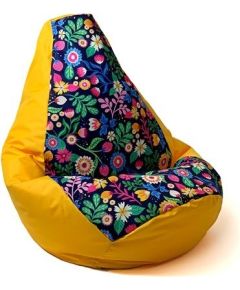 Go Gift Sako bag pouffe Pear print yellow-flower L 105 x 80 cm Мешки и пуфы