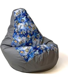 Go Gift Sako sack pouffe pear print grey spaceships L 105 x 80 cm Мешки и пуфы