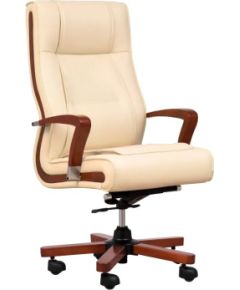 AMBASSADOR cream leather armchair Офисные стулья