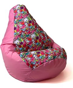 Go Gift Sako bag pouffe pear print pink fairy L 105 x 80 cm Мешки и пуфы