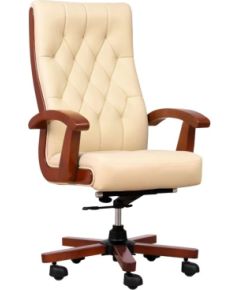 CONSUL cream leather armchair Офисные стулья