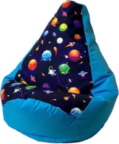 Go Gift Sako bag pouffe pear print blue planets L 105 x 80 cm Мешки и пуфы