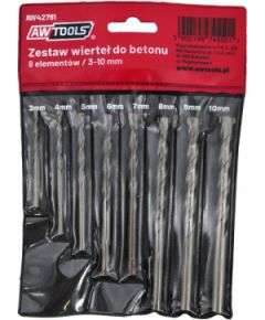 Urbju komplekts metālam AWTools AW42791; TCT; 3-10 mm; 8 gab. Аксессуары для дрелей