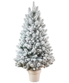 (Ir veikalā) Ziemassvētku egle podā “Lapland Flocked” 1.1M 60CM Mākslīgās egles