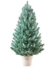 (Ir veikalā) Ziemassvētku egle podā “Lapland Blue” 1.1M 60CM Mākslīgās egles
