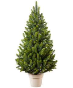 (Ir veikalā) Ziemassvētku egle podā “Lapland Spring” 1.1M 60CM Mākslīgās egles